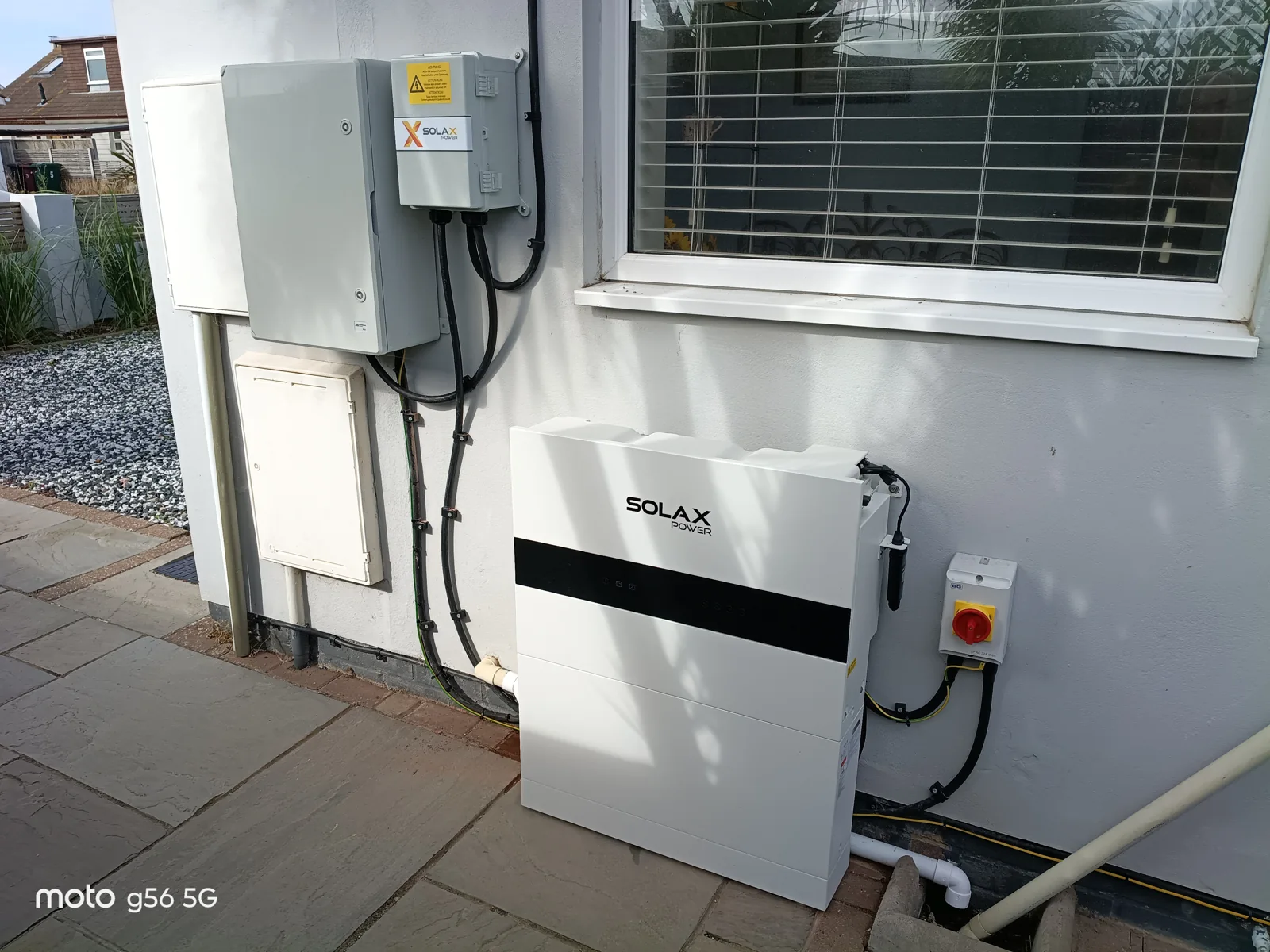 SolaX backup equipment and external enclosures installed at the property