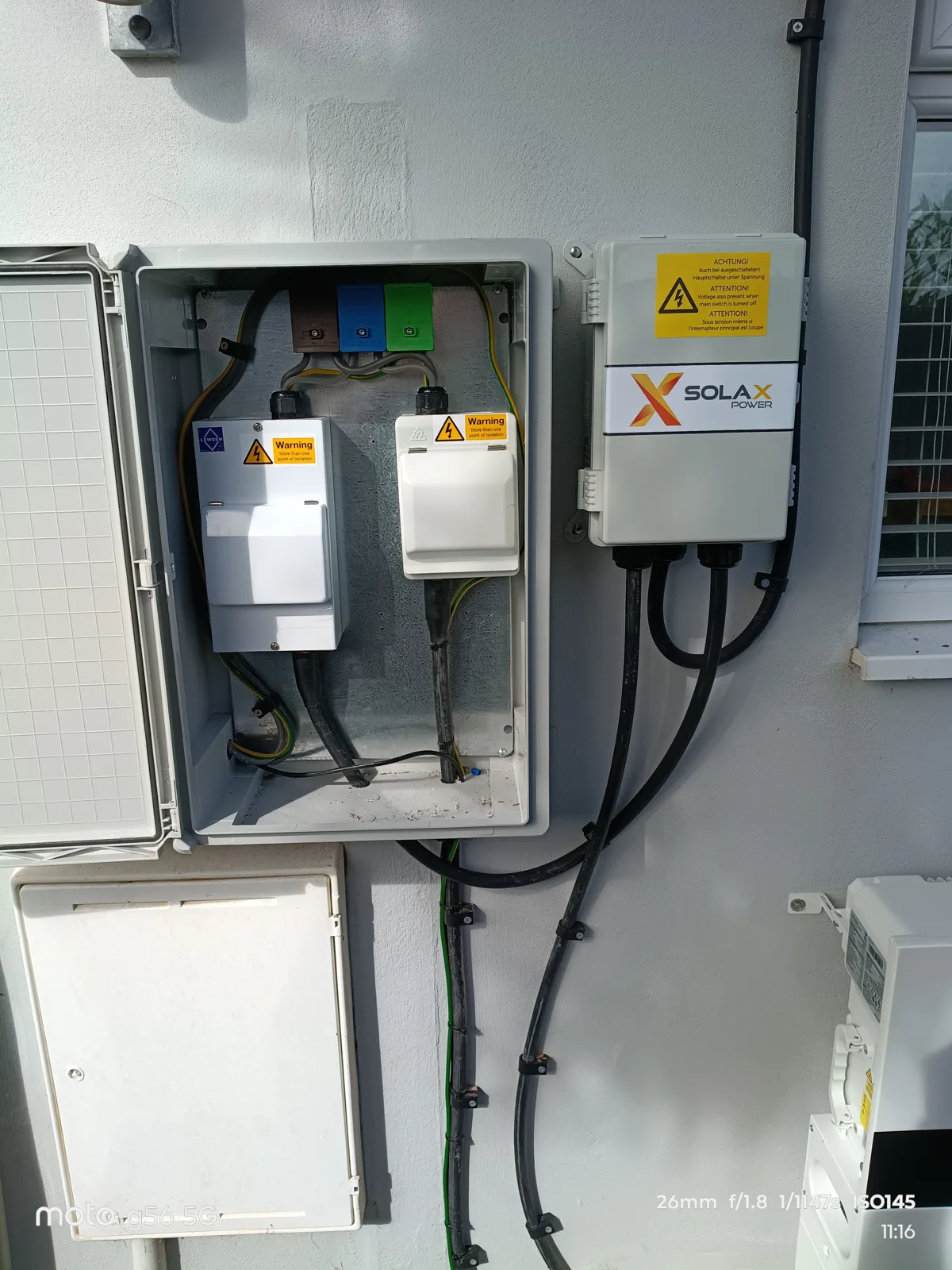 SolaX-branded changeover equipment and associated electrical enclosures